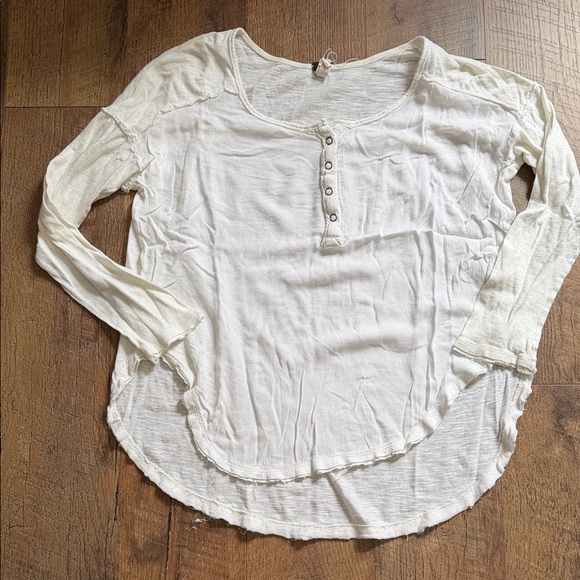 We The Free Tops - We The Free Cream Long-Sleeve Henley Top